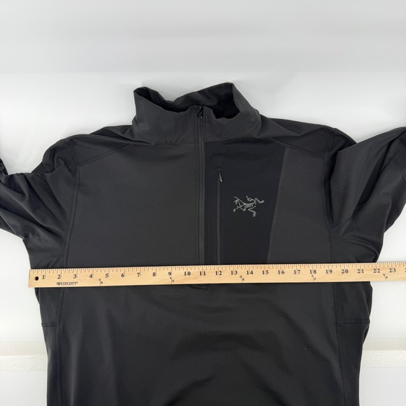 Arc'teryx Rho LT Zip Neck Men's L Black Quarter Zip Pullover Fleece Midlayer Ski - Picture 9 of 12